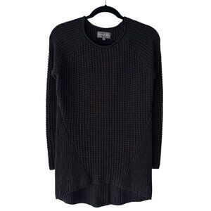 Michael Stars Metallic Crochet Pullover Sweater